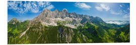 Foam board print Breithorn, Schönfeldspitze and Selbhorn in Panorama