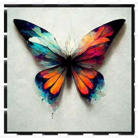 Gerahmter Kunstdruck Fantasy Butterfly