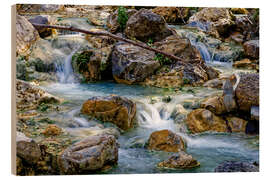 Holzbild Kleiner Fluss in der Toskana