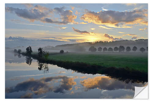 Wall sticker Sunrise at the river bank