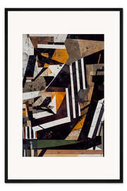 Gerahmter Kunstdruck Abstrakte Formen und Linien