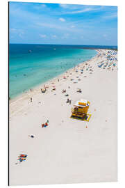 Alubild Sommer am Strand von Miami