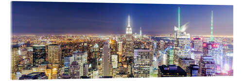 Acrylic print Manhattan skyline at night, New York