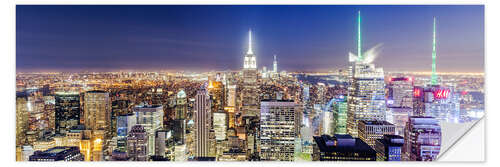 Naklejka na ścianę Manhattan skyline at night, New York