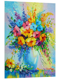 Foam board print Bouquet of summer flowers