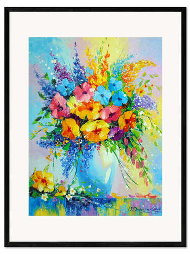 Framed art print Bouquet of summer flowers