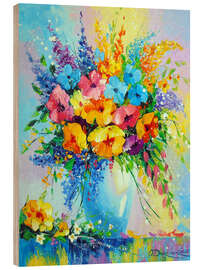 Stampa su legno Bouquet of summer flowers