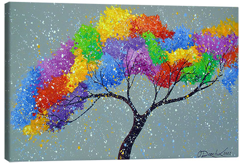 Stampa su tela Colourful Lucky Tree