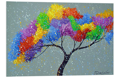 Tableau en PVC Colourful Lucky Tree