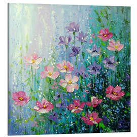 Aluminium print Delicate summer flowers in pastel