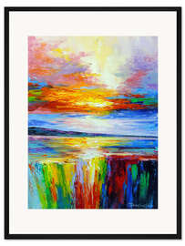 Gerahmter Kunstdruck Am Rande eines hellen Abgrunds