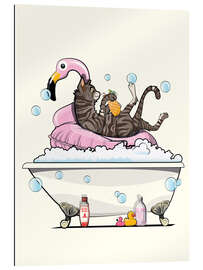 Gallery print Cat having fun in the bath