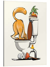 Magnettafel Katze versenkt den Kopf