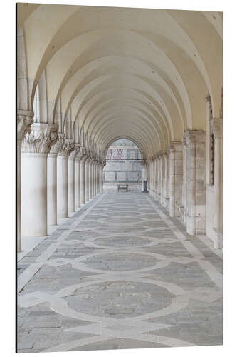 Aluminiumsbilde Colonnade in the Doge's Palace, Venice