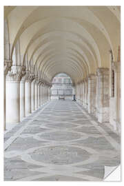 Selvklebende plakat Colonnade in the Doge's Palace, Venice