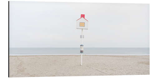 Tableau en aluminium Birdhouse on the beach