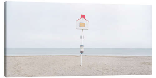 Stampa su tela Birdhouse on the beach