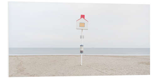 Foam board print Birdhouse on the beach