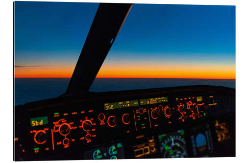 Quadro em plexi-alumínio Sunset from the Cockpit