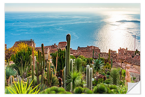 Sticker mural Looking northwest from Eze near Nice