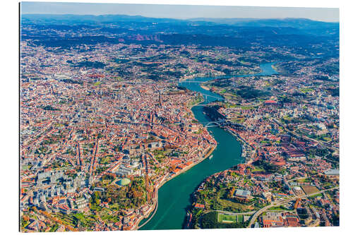 Galleriprint Douro river in Porto from above