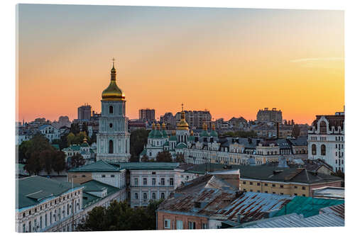 Acrylglas print Saint Sophia Cathedral in the sunset, Kyiv