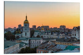 Aluminium print Saint Sophia Cathedral in the sunset, Kyiv