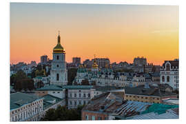 Foam board print Saint Sophia Cathedral in the sunset, Kyiv