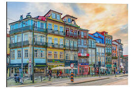 Cuadro de aluminio Colourful facade in Porto, Portugal