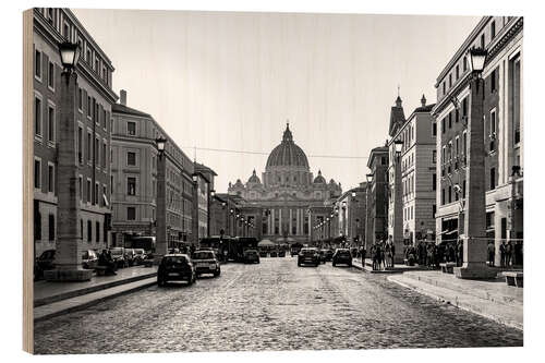 Trebilde Via della Conciliazione in Rome, b/w