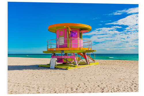 Tableau en PVC Miami Beach - Art Deco Beach House II