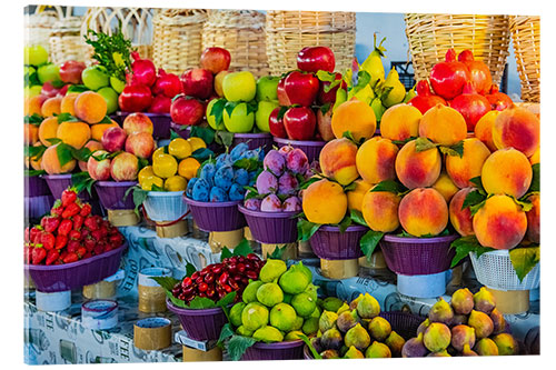 Stampa su vetro acrilico Fruits at the GUM market in Yerevan