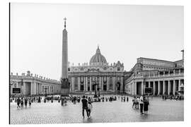 Aluminiumsbilde St. Peter's Square in Rome, b/w