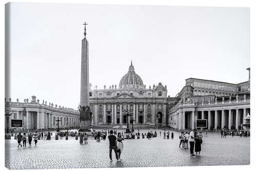 Lienzo St. Peter's Square in Rome, b/w