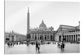 Tableau en plexi-alu St. Peter&#039;s Square in Rome, b/w