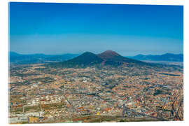 Tableau en verre acrylique Naples and Mount Vesuvius from above