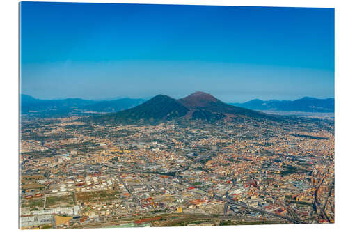 Tableau en plexi-alu Naples and Mount Vesuvius from above