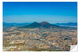 Sticker mural Naples and Mount Vesuvius from above