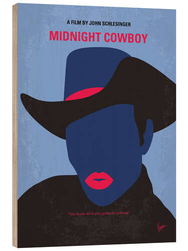 Wood print Midnight Cowboy