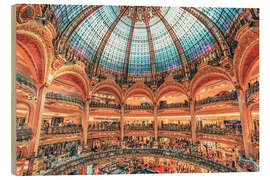 Holzbild In der Galerie Lafayette, Paris