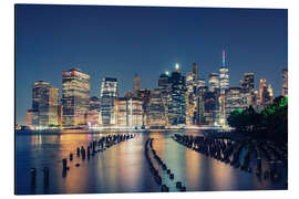 Magnettafel Das Leuchten am Pier One, New York