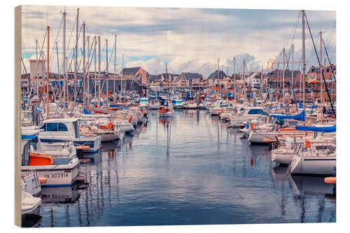 Holzbild Am Hafen von Guérande