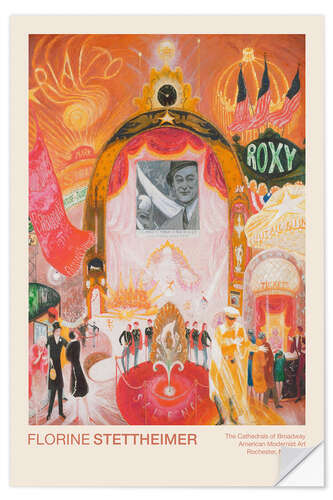 Selvklebende plakat The Cathedrals of Broadway, 1929