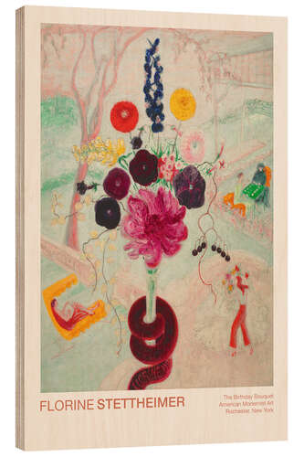 Holzbild Birthday Bouquet (Flowers with Snake), 1932