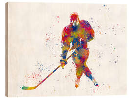 Holzbild Ice Hockey Spieler VI