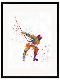 Impression artistique encadrée Ice Hockey Player VII