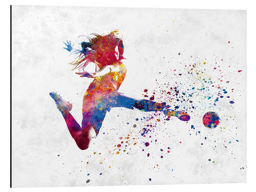 Aluminium print Female Soccer Player XXIII