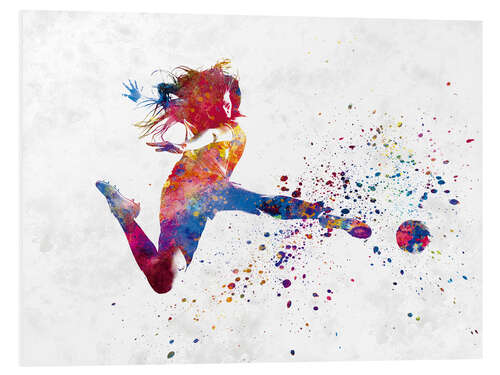 Foam board print Female Soccer Player XXIII