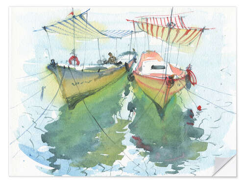 Selvklebende plakat Recreational boats II