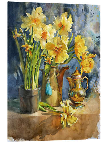 Acrylic print Sunny yellow flower still life